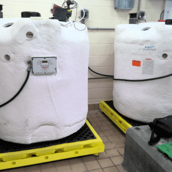 2-250 SAFE-Tanks with Heating Pads and Insulation on Scales