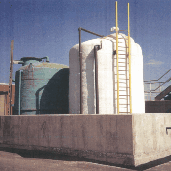 Tank with Ladder Inside Containment