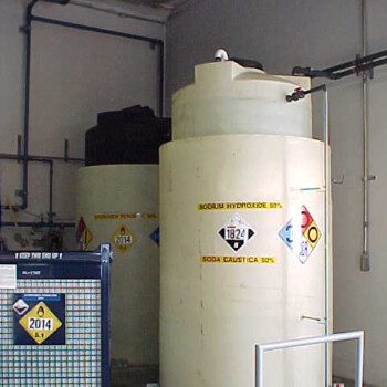 Vertical Tanks Inside an Open Top Containment Tanks
